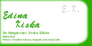 edina kiska business card